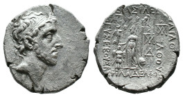 (Silver, 3.88g 18mm)

Cappadocian Kingdom.

Ariobarzanes III. Drachm 44/43 BC.

Diademed head of Ariobarzanes right.

Rev: Athena standing lef...