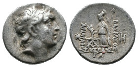 (Silver, 4.10g 17mm)

CAPPADOCIAN KINGDOM

ARIARATHES V EUSEBES PHILOPATOR

Drachme .

C. 130-129 AC.