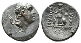 (Silver, 3.85g 17mm)

Kings of Cappadocia.

Ariobarzanes I. Philoromaios (96-63 BC)

AR Drachm dated year 14 (85 BC).

Obv. Diademed head righ...
