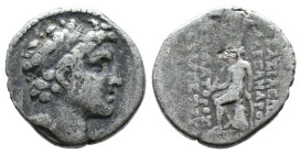 (Silver, 3.91g 18mm)

ALEXANDER I. BALAS. 150-145,

Seleucis et Pieria,

Antiochia.

Drachme.
