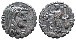 (Silver, 3.53g 18mm)

Roman Republican and Imperatorial
ROMAN REPUBLIC. A. Postumus A.f. Sp. n. Albinus, 81 BC. AR Denarius