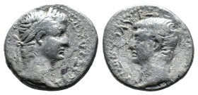 (Silver, 3.45g 16mm)

Cappadocia, Eusebeia.

Tiberius with Drusus Caesar. AD 14-37. AR Drachm

Laureate head of Tiberius to right;

Rev. Bare ...
