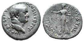(Silver, 3.18g 16mm)

Vespasianus AR Denarius, Ephesus mint

Vespasianus (69-79 AD).Ephesus, 71 AD.

Obv. IMP CAESAR VESPAS AVG COS III TR P P P...