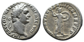 (Silver, 3.06g 18mm)

Domitian, A.D. 81-96. AR Denarius.

Extremely Fine.
AR Denarius. Rome, A.D. 87 . Laureate head of Domitian
right. Rv. Mine...