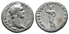 (Silver, 3.26g 19mm)

Domitian. Denarius 81-96 AD
Rome AD
IMP CAES DOMIT AVG - GERM P M TR P V Head laureate right. Rx: IMP XI COS XII - CENS P P ...