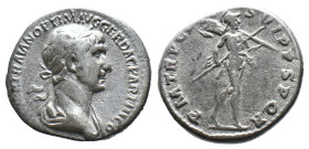 (Silver, 3.14g 18mm)

Trajan, 98 - 117 n. Chr. Denar 114 - 116

IMP CAES NER TRAIANO OPTIMO AVG GER DAC,