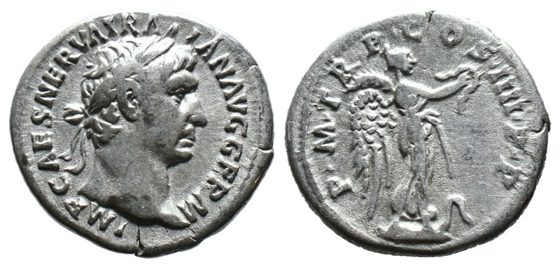 (Silver, 3.08g 18mm)

Trajan (AD 98-117) AR denarius