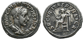(Silver, 3.21g 19mm)

Gordianus III Pius (238-244 AD). AR Denarius