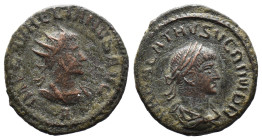 (Bronze, 3.71g 20mm)

Aurelian and Vabalathus (268-272 AD) AE Antoninianus