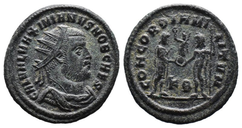 (Bronze, 3.18g 21mm)

Maximianus Æ Antoninianus. Antioch, AD 296.