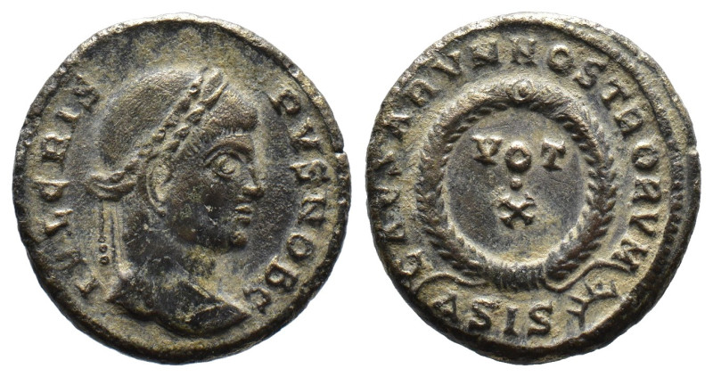 (Bronze, 2.99g 18mm)

Crispus Caesar (AD 317-326). BI reduced follis)

Rome,...