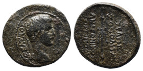 (Bronze, 4.20g 20mm)

CARIA. Trapezopolis. Augustus, 27 BC-14 AD. Assarion