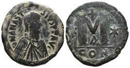 (Bronze, 16.18g 32mm)

Byzantine Empire, Anastasius 491-518, Follis