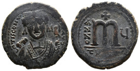 (Bronze, 15.59g 32mm)

Byzantine Tiberius II Constantine AD 578-582