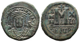 (Bronze, 11.58g 27mm)

Maurice Tiberius AD 582-602. Theoupolis (Antioch) Follis Æ
