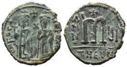 (Bronze, 9.69g 27mm)

PHOCAS and LEONTIA Æ 40 Nummi