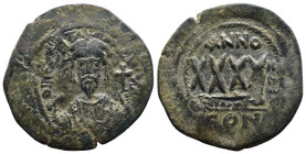 (Bronze, 12.22g 35mm)Byzantine….Phocas. 602-610. Æ Follis – 40 Nummi CON