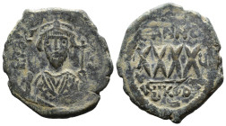 (Bronze, 12.75g 31mm)

Byzantine Phocas  602-610 Æ Follis