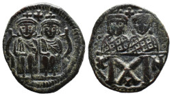(Bronze, 5.35g 24mm)

Byzantine Leo IV the Khazar, with Constantine VI, 775-780. Follis