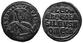 (Bronze, 6.93g 26mm)

Leo VI. Follis. 886-912 Constantinople.