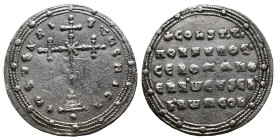 (Silver, 2.77g 25mm)

BYZANTINE EMPIRE
Constantine VII and Romanos II, 945-959 AD. AR Miliaresion 