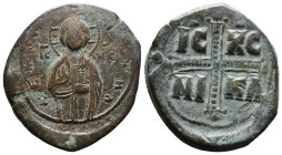 (Bronze, 11.01g 32mm)

BYZANTINE EMPIRE.

Time of Michael IV. Circa 1034-1041, Crusades era. Æ follis