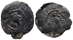 (Bronze, 6.05g 31mm)

Danishmendids (Malatyah). Dhu'l-Qarnayn.

AH 547-557 / AD 1152-1162. Æ Dirhem