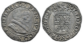 (Silver, 8.31g 29mm)

Frederick-Henry of Nassau (1625-1647). A/ FRED HENR D G PRIN AVR COM NASS Bare bust right.