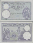 Algeria: Banque de l'Algérie, 20 Francs 15.12.1938, P.78c, excellent condition and without pinholes, very soft and almost invisible vertical bend at c...