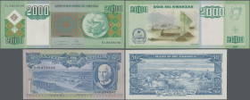 Angola: Banco de Angola and Banco Nacional de Angola, nice pair with 50 Escudos 1962 (P.93, UNC) and 2.000 Kwanzas 2011 (P.151b, XF/XF+). (2 pcs.)
 [...