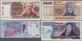 Argentina: Banco Central de la Republica Argentina, Provincia Buenos Aires, Provincia de Salta and Provincia de Tucuman, giant lot with 75 banknotes, ...