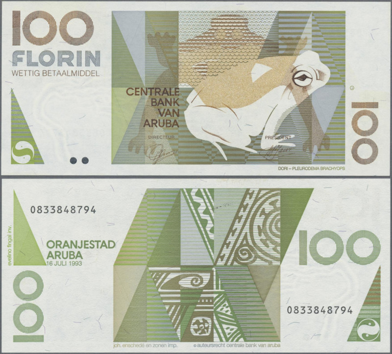 Aruba: Centrale Bank van Aruba, 100 Florin 1993, P.14 in perfect UNC condition....