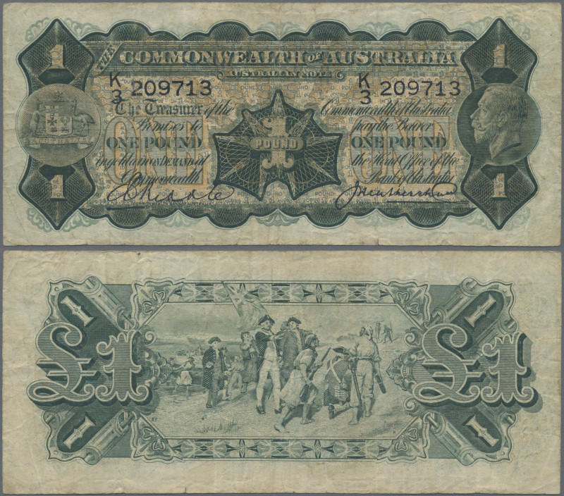 Australia: Commonwealth Bank of Australia 1 Pound ND(1926-32) with signatures: R...