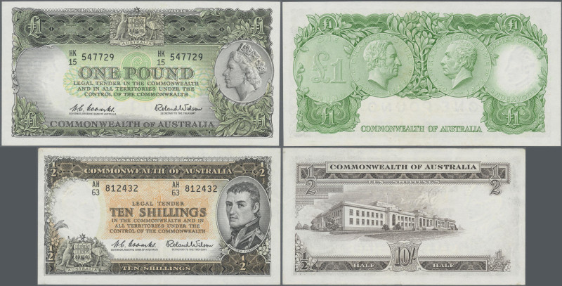 Australia: Reserve Bank of Australia, pair with 10 Shillings and 1 Pound ND(1961...