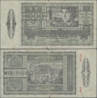 Austria: Oesterreichische Nationalbank, 1.000 Schilling 1947, zweite Ausgabe, P.125, some larger border tears, tiny hole at center and some stains, Co...