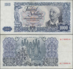 Austria: Oesterreichische Nationalbank, 1.000 Schilling 1954 with portrait of Anton Bruckner, P.135, very nice and popular banknote with vertical and ...