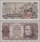 Austria: Österreichische Nationalbank, 500 Schilling 01.07.1965, P.139, tiny dint lower right, otherwise perfect, Condition: aUNC/UNC.
 [differenzbes...
