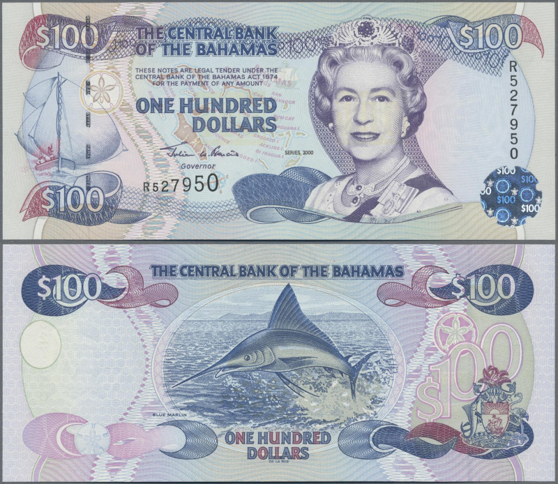 Bahamas: The Central Bank of the Bahamas 100 Dollars 2000 Millennium Note, P.67 ...