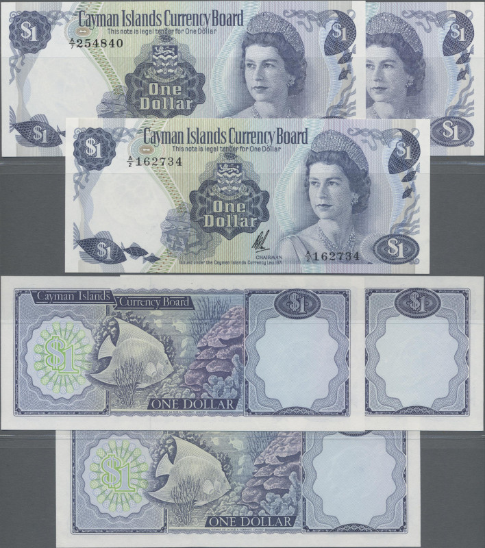 Cayman Islands: Cayman Islands Currency Board, set with 3 banknotes, including 1...