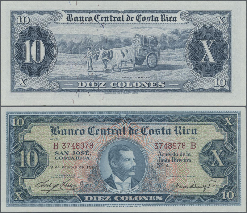 Costa Rica: Banco Central de Costa Rica, 10 Colones 09.10.1967, P.229 in perfect...