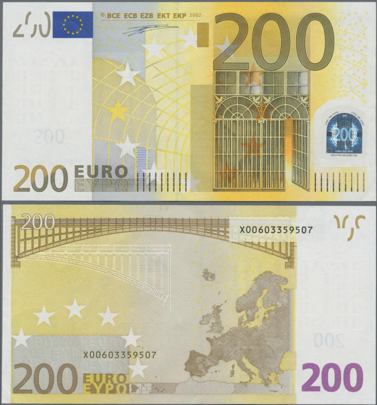 EURO: European Central Bank, first series 2002 with signature DUISENBERG, 200 Eu...