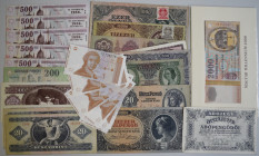 Hungary: Set with 13 Pengö and 11 Forint banknotes inlcuding the Millennium issue 2000 Forint 2000 in original folder, P.186 in UNC condition. Thereby...