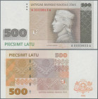 Latvia: Latvijas Bankas 500 Latu 1992, P.48 in perfect UNC condition. Rare!
 [differenzbesteuert]