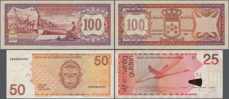 Netherlands Antilles: Bank van de Nederlandse Antillen, very nice lot with 12 ba...