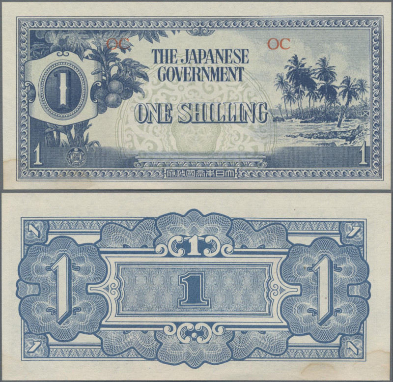 Oceania: Japanese Government – Oceania, 1 Shilling ND(1942) with block letter ”O...