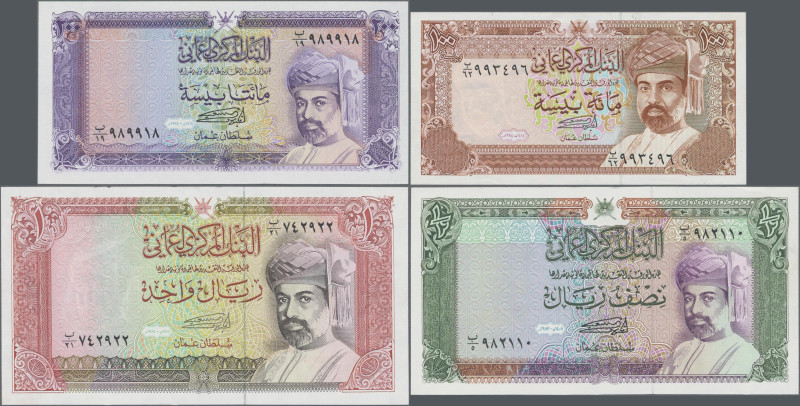 Oman: Central Bank of Oman, set with 5 banknotes, series 1987-1994 ”Sultan Qaboo...