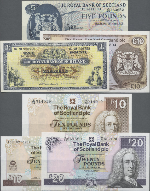 Scotland: The Royal Bank of Scotland, set with 20 banknotes, 1965-2012 series, c...