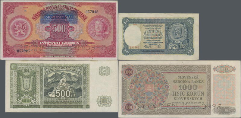 Slovakia: Slovakia Republic and National Bank of Slovakia, 1939-1945 series, ver...