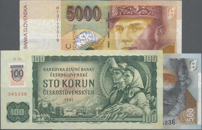 Slovakia: Slovakia Republic and National Bank of Slovakia, lot with 18 banknotes...