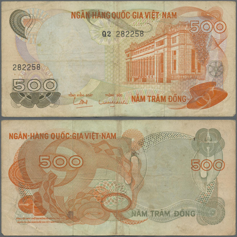 South Vietnam: bundle of 100 pcs 500 Dong 1970 P. 28, all in used condition with...